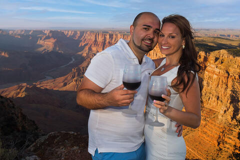 Grand Canyon National Park engagement and elopement photos by Adam Schallau.