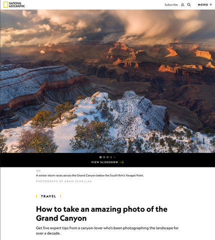 National Geographic - Photographing the Grand Canyon