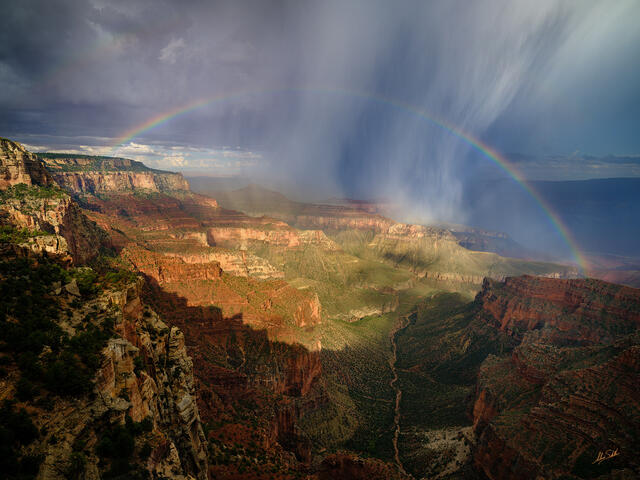 Rainbow and Dancing Rain
