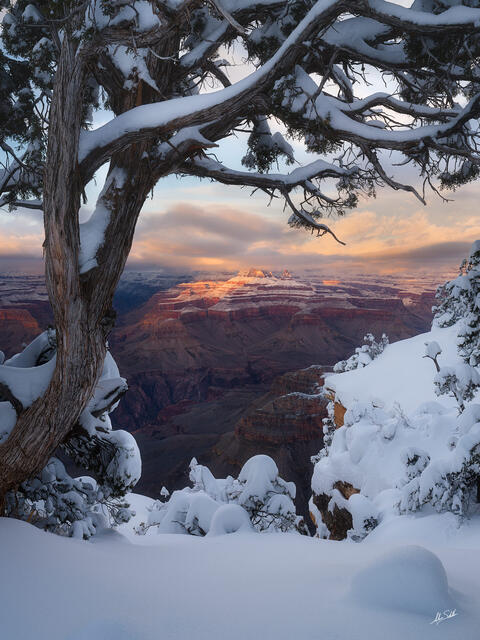 Serene Winter Sunset