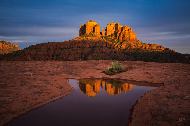 Cathedral Reflection at Sunset