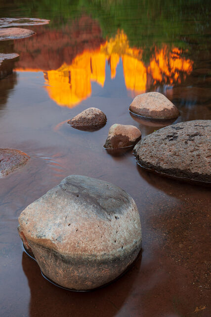 Reflecting Cathedral Rock at Sunset