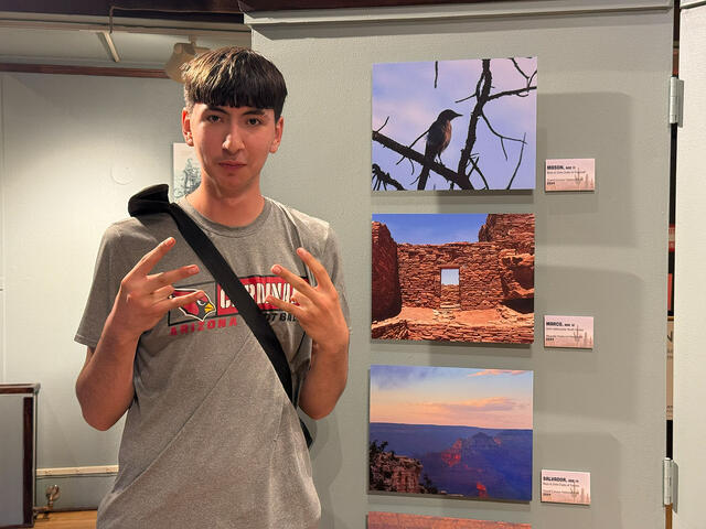 Salvador with his photograph