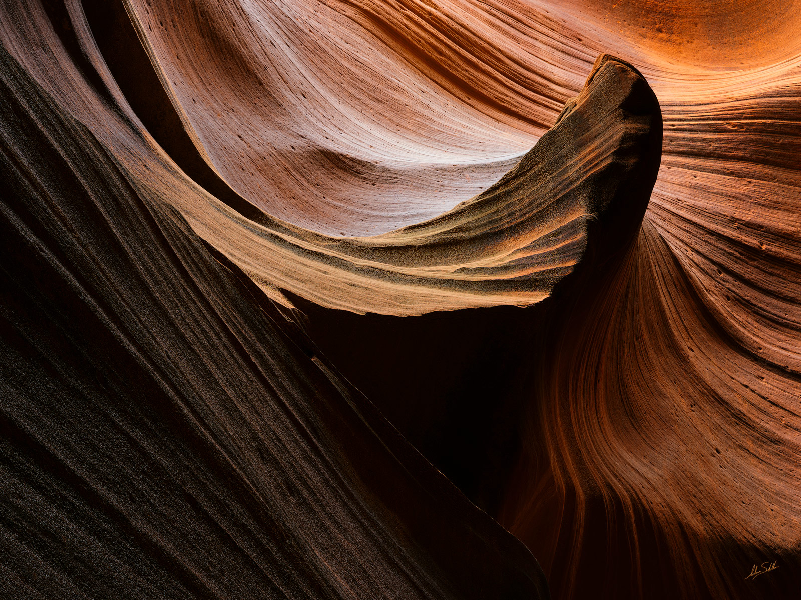 Breaking Wave A sandstone fin in Cardiac Canyon, a slot canyon on the Navajo Reservation in northern Arizona.