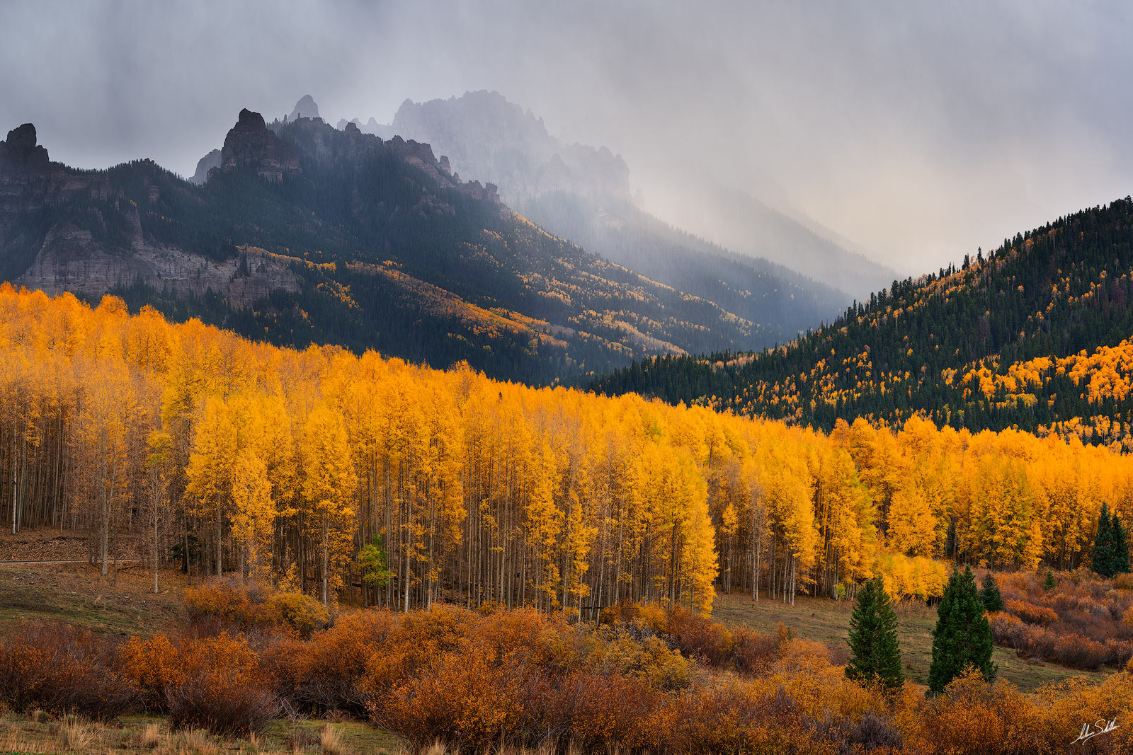 Autumn Storm In The Big Blue San Juan Mountains Of Colorado Fine 